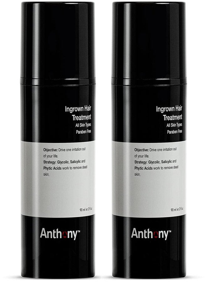 Anthony Ingrown Hair Treatment for Men (Pack of 2) – Gel Solution to Calm Down Razor Burn – Scar and Redness Eliminator, Bump Removal – 3 Fl. Oz - Image 1